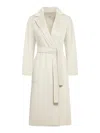 's Max Mara Belted Long-sleeved Coat In White