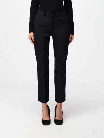 S Max Mara ' Skinny Fit Stretch Cotton-blend Trousers With Mid-rise Waist In Blue
