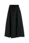 S Max Mara Lirica Poplin Skirt Drawstring Detail In Black