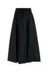 S Max Mara Lirica Poplin Skirt Drawstring Detail In Black