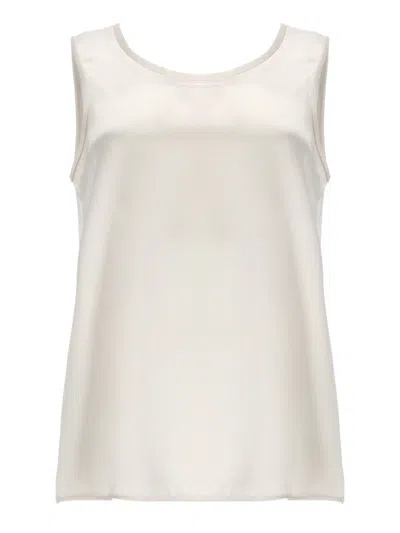 S Max Mara ' Smanicated Mini Top In Acetate-viscose Blend In White