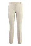 's Max Mara Stretch Viscose Trousers With Flared Hem In Beige