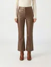 S Max Mara Synthetic Leather Pants In Brown