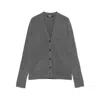 's Max Mara Apollo Wool Cardigan With Elbow Patches In Gray