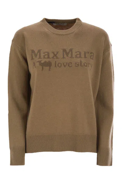 's Max Mara S Max Mara Veronica - Wool And Cashmere Crew-neck Sweater In Brown