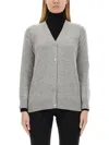 S Max Mara V-neck Long-sleeved Cardigan In Grey