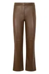 S Max Mara Synthetic Leather Pants In Multi