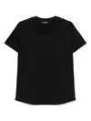 S Max Mara Crew Neck Lightweight Top With Short Sleeves In Black