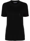 S Max Mara Embroidered-logo Cotton T-shirt In Black