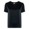 S Max Mara Rebecca Short-sleeved Blouse In Blue