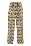 's Max Mara Timec - Printed Silk Fluid Trousers