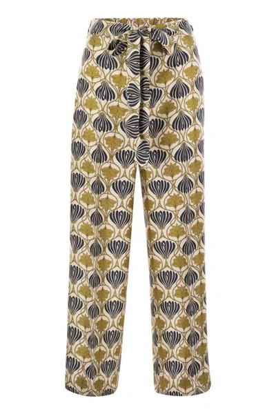 's Max Mara Timec - Printed Silk Fluid Trousers