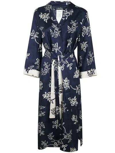 S MAX MARA 'S MAX MARA TIMEO BELTED SILK TWILL PRINTED DRESS CLOTHING