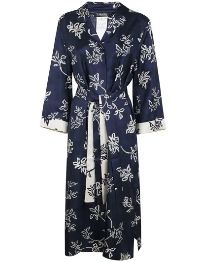 S MAX MARA 'S MAX MARA TIMEO BELTED SILK TWILL PRINTED DRESS CLOTHING