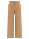 S Max Mara Trousers With Wide Leg And Elastic Waistband In Beige