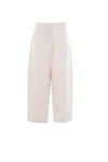 S Max Mara Tailored Trousers With Back Pockets And Front Pleats In Beige