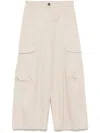 's Max Mara Cotton Gabardine Cargo Pants In Beige
