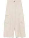 's Max Mara Cotton Gabardine Cargo Pants In Beige