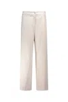 's Max Mara Wide Wool Trousers With Pockets And Loops In Beige