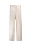 's Max Mara Wide Wool Trousers With Pockets And Loops In Beige