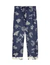 's Max Mara Cinzia Drawstring Waist Wide Leg Trousers In Blu Marino