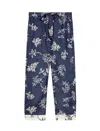's Max Mara Cinzia Drawstring Waist Wide Leg Trousers In Blu Marino