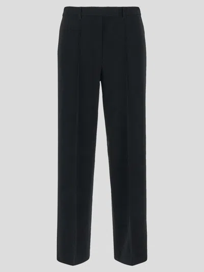 S Max Mara Women's Michela Cady Trousers In Blu Marino
