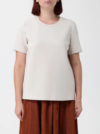 S Max Mara ' Cotton T-shirts With Logo In White