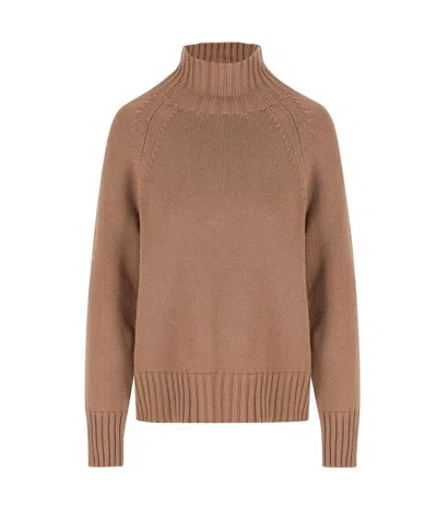 's Max Mara Turtleneck Knitted Jumper S Max Mara In Brown