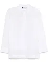 's Max Mara White Polo Shirt In Linen Canvas In White