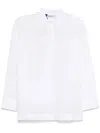 's Max Mara White Polo Shirt In Linen Canvas In White