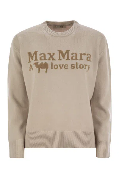 's Max Mara S Max Mara Veronica Wool And Cashmere Crew Neck Sweater In Beige