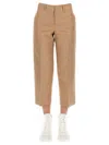 S Max Mara Desert Straight-leg Mid-rise Cotton-poplin Trousers In Beige