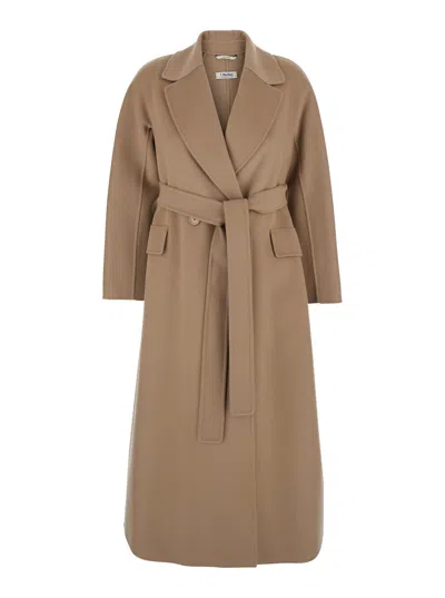 S Max Mara ' Virgin Wool Coat In Brown