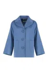 's Max Mara Cerulean Blue Wool Coat In Blue