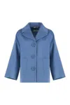 's Max Mara Cerulean Blue Wool Coat In Blue