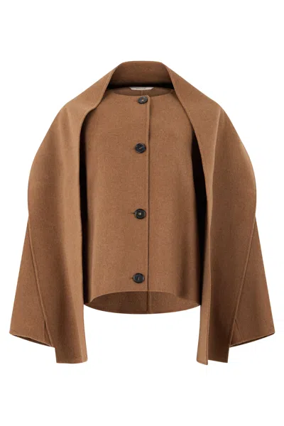 S Max Mara ' Virgin Wool Jacket In Brown