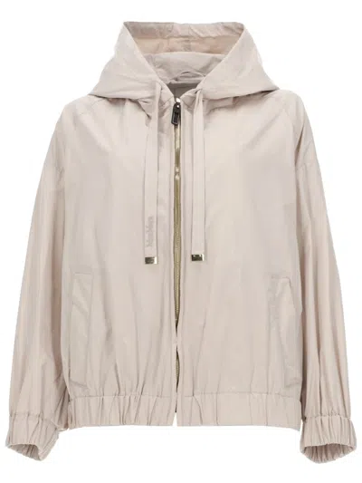 S Max Mara ' Water-repellent Taffeta Jacket In Beige