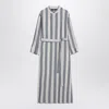 S Max Mara Women's /blue Striped Shirt Dress In Gray
