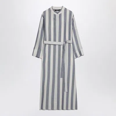 's Max Mara White/blue Striped Shirt Dress