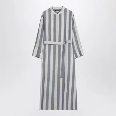 's Max Mara White/blue Striped Shirt Dress