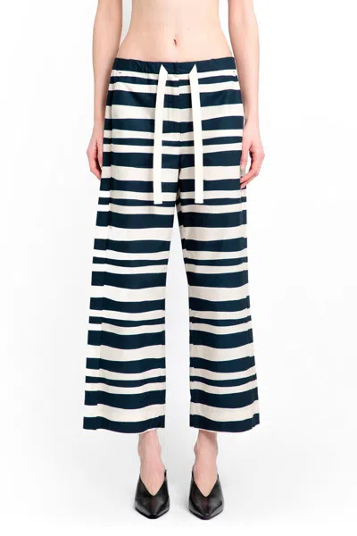 's Max Mara Striped Straight-leg Trousers In Blue