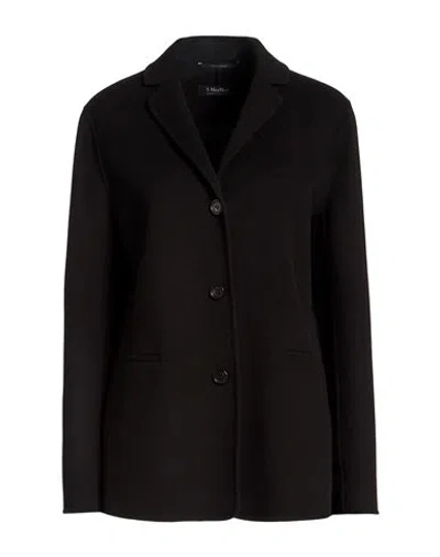 S Max Mara ' Woman Blazer Black Size 10 Virgin Wool