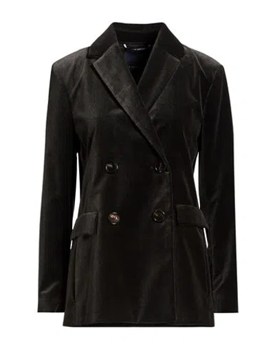 S Max Mara ' Woman Blazer Charcoal Size 2 Cotton In Grey
