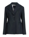 's Max Mara Woman Blazer Midnight Blue Size 10 Cotton, Polyamide