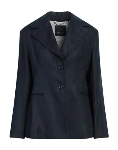's Max Mara Notched-lapels Single-breasted Blazer In Navy