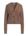 S Max Mara ' Woman Cardigan Brown Size L Wool, Cashmere
