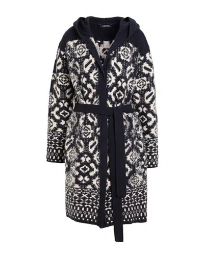 's Max Mara Woman Cardigan Midnight Blue Size L Wool, Mohair Wool, Polyamide, Cashmere, Elastane