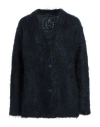 's Max Mara Woman Cardigan Navy Size M Mohair Wool, Wool, Polyamide In Black