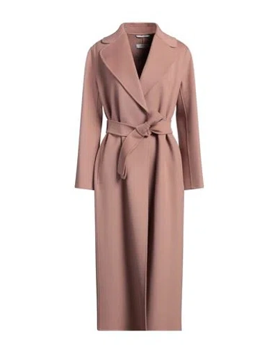 's Max Mara Woman Coat Antique Rose Size 14 Virgin Wool In Pink